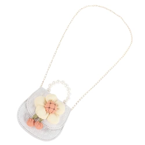 SAFIGLE Blumenhandtasche Für Mädchen Umhängetasche Kleine Handtasche Mit Blumen Tasche Für Mädchen Aus Pu- Perlen Und Metall Schultertasche Für Verschiedene Anlässe von SAFIGLE