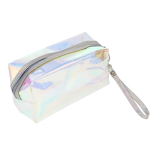 SAFIGLE Kosmetiktasche für Damen Tragbarer aus Hochwertigem PVC mit Fischgrätenmuster für Reisen und Toilettenartikel Wasserabweisend Großem Stauraum von SAFIGLE