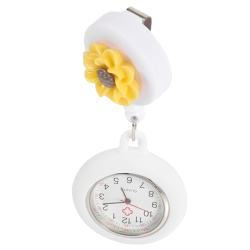 SAFIGLE Taschenuhr mit Blumenmotiv Einziehbare Uhr für Ärzte und Krankenschwestern von SAFIGLE