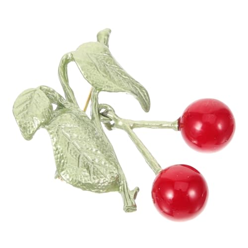 SAFIGLE Kreative Kirschen Brosche aus Langlebiger Legierung Modische Anstecknadel für Kleidung Rucksäcke Taschen Vielseitiger Modeschmuck für Damen und Leichtes Accessoire für Jeden von SAFIGLE