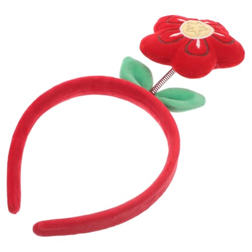 SAFIGLE Modisches Rotes Blumen-stirnband Frühlings-haar-accessoires Haar-blumen-stirnband Für Mädchen von SAFIGLE