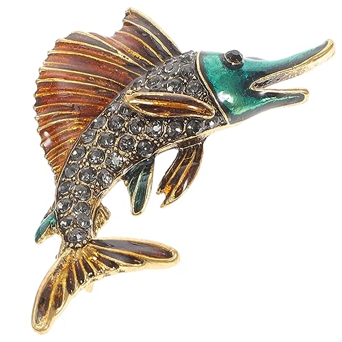 SAFIGLE Tierbrosche Schmuck Thunfisch-form -anstecknadel Glänzend Für Damen Brosche Für Kleidung Und Schal von SAFIGLE