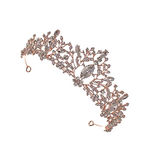 SAFIGLE Kristallkrone Braut Haarschmuck Vintage Tiara für Frauen Stilvolle Prinzessin Kopfbedeckung für Hochzeit Party Geburtstag Langlebige und Festtags Accessoire von SAFIGLE