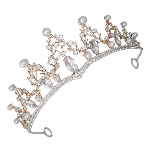 SAFIGLE Krone Für Frauen Hochzeit Strass Kopfschmuck Braut Stirnband Festzugskrone Kronenstirnband Hochzeitsaccessoires Diadem Tiara Barockstil Party Geburtstag Anlass von SAFIGLE