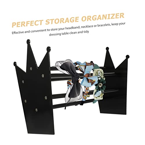 SAFIGLE Kronenförmiger Haarschmuck Organizer aus Transparenter Haarreifen Halter Praktischer Haar Accessoires Aufbewahrung Design für Frauen Platzsparender Haarband Ständer von SAFIGLE