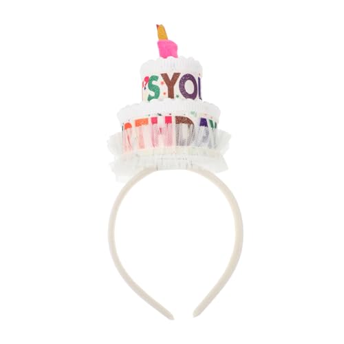 SAFIGLE Kuchen Stirnband Geburtstagstorte Tiara Kopfbedeckungen Für Kindergeburtstage Geburtstagskuchen-haarbänder Alles Zum Geburtstag Kronen Kuchenkerzen Stirnband Plastik von SAFIGLE