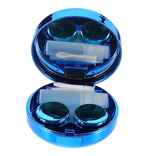 SAFIGLE Kunststoff Augenlinsenbox Mit Treibsand-Design Organizer Für Kontaktlinsen Aufbewahrungsset Zum Tränken Und Lagern Für Reise Und Alltag von SAFIGLE