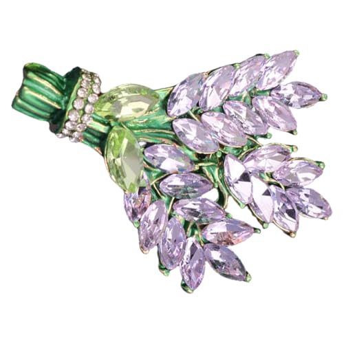 SAFIGLE Blumen Brosche Pin Lavendel Brosche Dekorative Anstecknadel Für Damen Kleidung Lapel Pin Für Hüte Und Accessoires von SAFIGLE