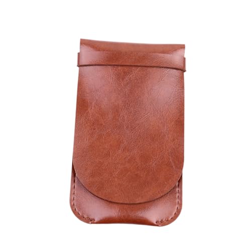 SAFIGLE Leder Stifteetui Vintage Mehrfach Stiftetui Handgefertigt Retro Pen Aufbewahrungstasche Schreibtisch Zubehör für Büro Schule Zuhause Kaffeebraun von SAFIGLE