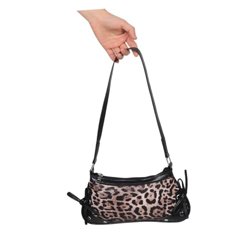 SAFIGLE Halbmondförmige Pu-umhängetasche Mit Leopardenmuster Schultertasche Für Damen Retro-design Multiple Tragemethoden Geeignet Für Gesellschaftliche Und Berufliche Anlässe von SAFIGLE