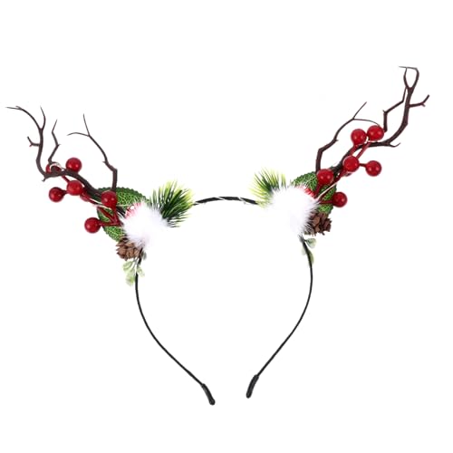 SAFIGLE Leuchtendes Haarband mit Elchgeweih Weihnachtskostüm Haarreif für Party und Fotos Langlebiges Material Dekoratives Stirnband für Mädchen von SAFIGLE