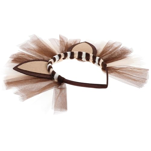 SAFIGLE Löwenkopfband Aus Stoff Für Kinderpartys Cosplay-accessoire Leicht Und Bequem Braun Mit Exquisiter Detailverarbeitung Und Festem Sitz von SAFIGLE