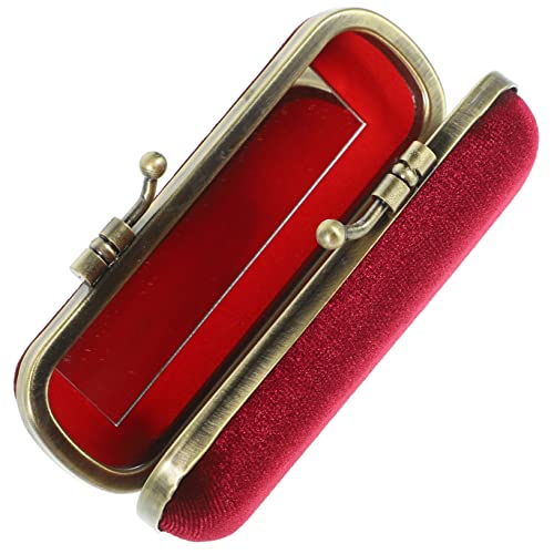 SAFIGLE Lippenstift Aufbewahrungsbox Mit Spiegel Tragbare Damen Lippenstift-Organizer Im Vintage Design Aus Flauschigem Material Für Täglichen Gebrauch Für Schule Arbeit Und Freizeit von SAFIGLE