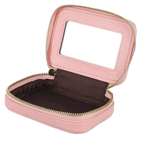 SAFIGLE Lippenstift Aufbewahrungstasche Mit Spiegel Tragbare Kosmetiktasche Aus Rindsleder Für Lippenstifte Und Lipgloss Für Damen Und Mädchen Für Reisen Und Alltag von SAFIGLE