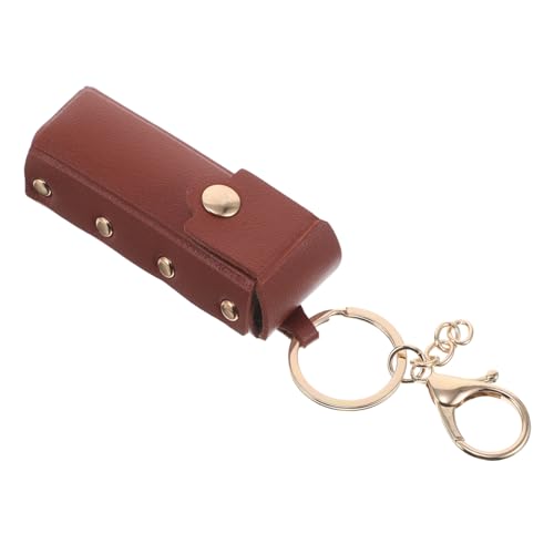 SAFIGLE Lippenstift-schlüsselanhänger Mit Hülle Tragbarer Lippenstift-Halter Aus Pu Für Reisen Lipgloss-Organizer Kleiner -Schutz Schlüsselanhänger Für Handtasche von SAFIGLE