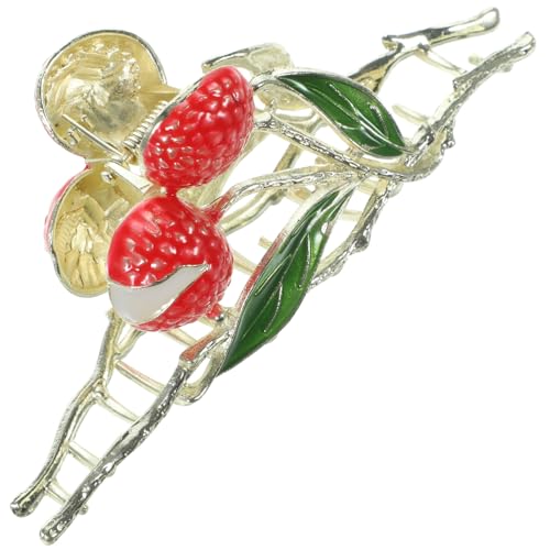 SAFIGLE Litchi Haarklammer für Damen Große Haarspange mit Blattdesign aus Robustem Metall für Langhaarfrisuren zum Stylen Makeup Alltag von SAFIGLE