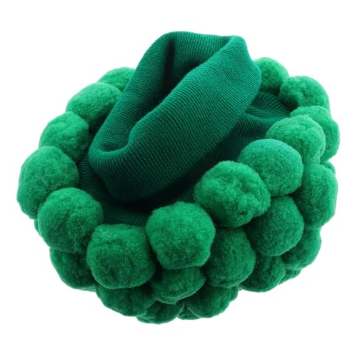 SAFIGLE Lustige Brokkolimütze Warme Gestrickte Gemüsemütze Mit Entzückendem Bommel Gemütliche Und Weiche Häkelmütze Für Partys Cosplay Und Feiertagsverkleidung Einzigartige Lustige von SAFIGLE