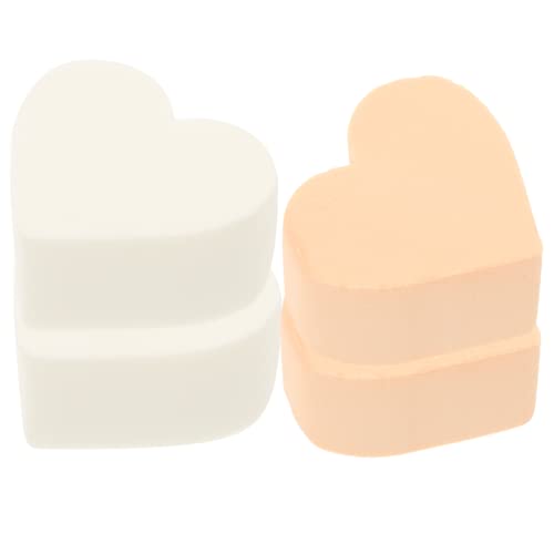 SAFIGLE Make Up Schwämme Satz 4 Stücke Herzform für Foundation zur Haut Wiederverwendbar Make Up für von SAFIGLE