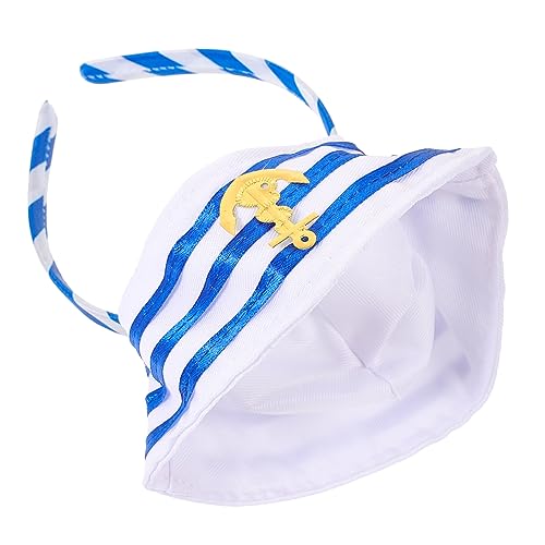 SAFIGLE Matrosen Hut Haarreif Verstellbares Kapitänsmützen Kostüm-zubehör Haarband Für Karneval Cosplay Partys Einzigartiges Für Rollenspiel-fans von SAFIGLE