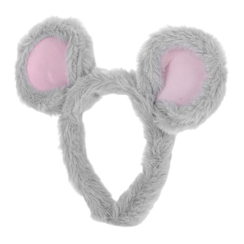 SAFIGLE Maus-ohren-stirnband Für Mädchen Cartoon-anzieh-kopfschmuck Plüsch-tier-haarband Süßes Cosplay-accessoire Verstellbares Stirnband Für Junge Mädchen von SAFIGLE
