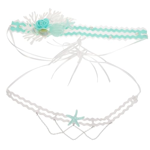 SAFIGLE Meerjungfrau-halskette Stirnband-set Seestern-schmuck für Junggesellinnenabschied von SAFIGLE