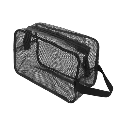 SAFIGLE Mesh Kosmetiktasche wasserdichte Aufbewahrungstasche für Herren Toilettentasche Atmungsaktiver Organizer für Camping von SAFIGLE