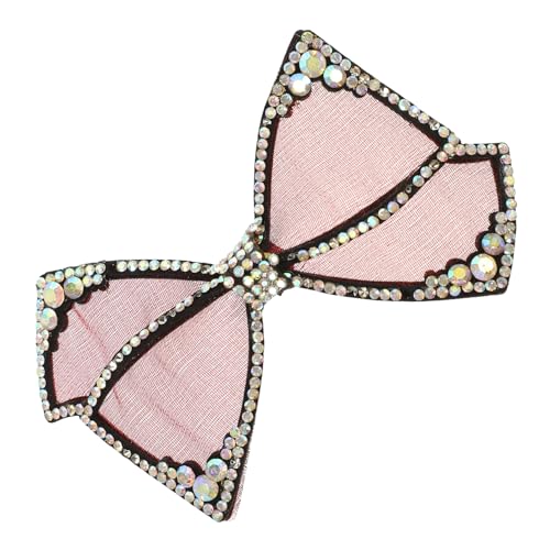 SAFIGLE Mesh-bogen Schmetterlings-haarspangen Netze Funkelnd Kleinkind Dekorativ Blumen- Hochzeit Bögen Mädchen Schuhclips- Für Frauen Haarschleifenapplikation Rot Kristall von SAFIGLE