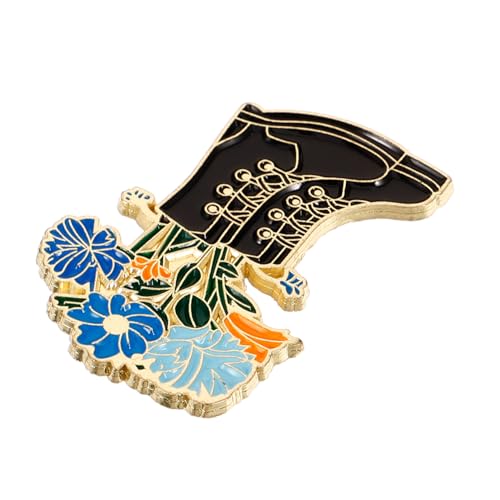 SAFIGLE Metal Brosche Damen Anstecknadel Modische Stiefel Blumenform Leichte Kleidung Brosche für Blusen Pullover Anzug Elegantes Accessoire für Frauen und Mädchen von SAFIGLE