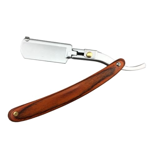 SAFIGLE Metal Shaving Razor Sicherer Herren Rasierer Vintage Barber Straight Metall Haarformer für Bart Seitenhaare Tragbar für Friseure und Reisen von SAFIGLE