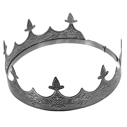 SAFIGLE Krone Für Männer Metall Stirnband Party Kopfbedeckung Cosplay Herren Hochzeit Abschlussball Retro Kopfdekor Schmuck von SAFIGLE