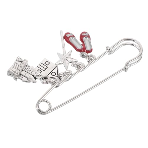 SAFIGLE Metalne Anstecknadel mit Zauberstab Schloss und Ballettschuh Modische Brosche für Damen Vielseitiges Accessoire für Anzüge Mäntel und Festliche Outfits bei Partys und Feiern von SAFIGLE