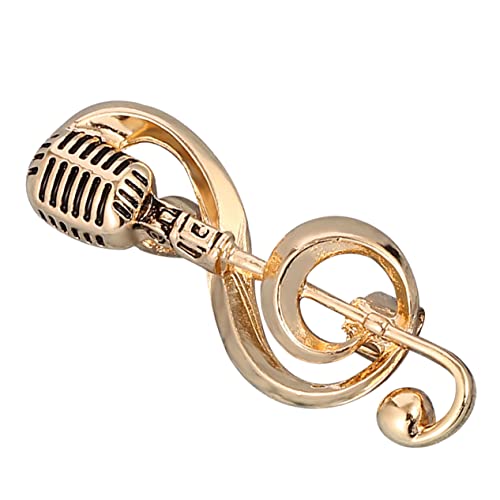 SAFIGLE Musiknote Brosche Mikrofon Anstecknadel Für Frauen Vintage Stil Schmuck Für Partys Konzerte Und Besondere Anlässe Als Geschenk Für Lehrer Und Kolleginnen von SAFIGLE
