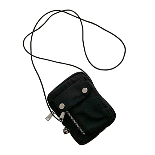 SAFIGLE Mini Canvas Umhängetasche für Damen Schwarze Freizeit Schultertasche Vielseitig Einsetzbar als Bauchtasche Brustbeutel oder Messenger Bag für Reisen und Freizeitaktivitäten von SAFIGLE