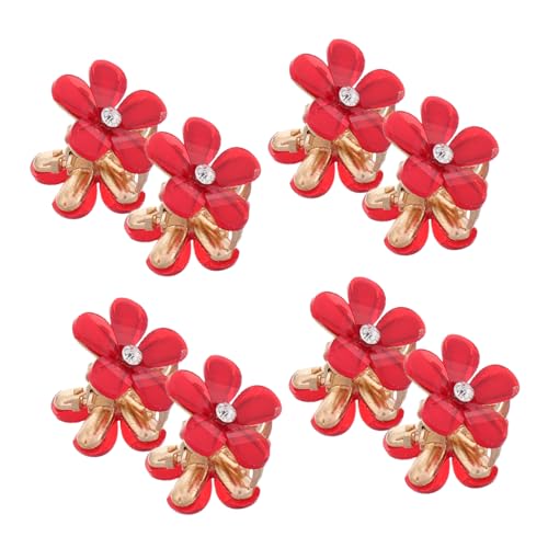 SAFIGLE 10stücke Kleine Blumen-haarspangen Für Mädchen Rote Mini-krallenklammern Für Junge Mädchen Süße Haar-accessoires Für Frauen Winzige Haarspangen Für Frauen von SAFIGLE