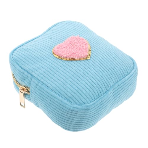 SAFIGLE Kosmetiktasche Für Die Handtasche Cartoon-Herz-Patch Hautpflegetasche Ästhetischer Reise-Organizer Für Damen von SAFIGLE