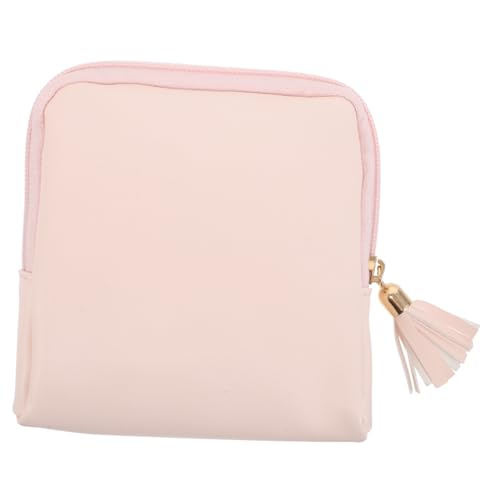 SAFIGLE Mini Schmucktasche aus PU Tragbarer Reise-Organizer mit Mehreren Fächern Vielseitige Kleine Kosmetiktasche und Münzbeutel für Damen in Rosa von SAFIGLE
