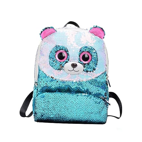 SAFIGLE Personalisierte Schulranzen-Sets Für Mädchen – Entzückende Panda-umhängetasche Mit Pailletten-mini-Rucksack Plüsch-rucksäcke von SAFIGLE