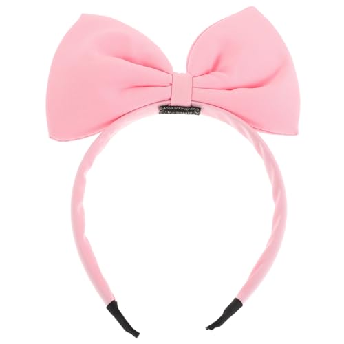 SAFIGLE Modisches Damen Haarreif mit Großem Schleifen Design Langlebiges Material Vielseitig für Alltag Party und Verlobung Rosa Prinzessin Kopfschmuck Eleganter Haarschmuck für Frauen von SAFIGLE