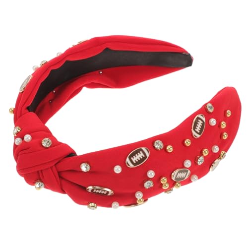 SAFIGLE Haarreifen Damen Stirnbänder Für Damen Breites Haarband Aus Stoff Mit Perlen Modisches Stirnband Für Freizeit Sport Und Shopping Knotenförmiges Design Ideal Für Und Ädchen von SAFIGLE