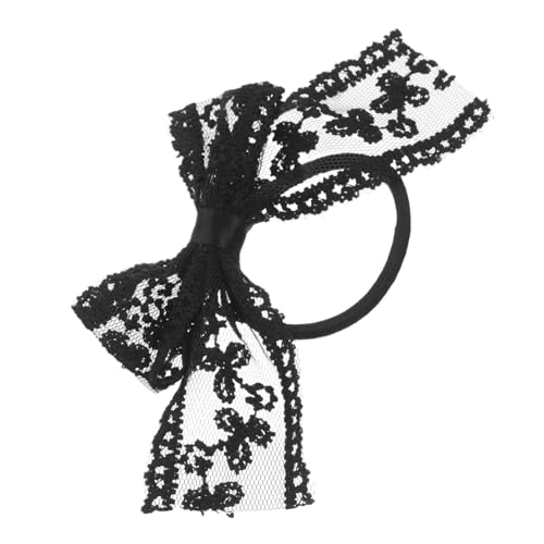 SAFIGLE Haarschmuck Mit Spitzenschleife Elastische Haargummis Mit Schleifen Haarring Für Mädchen Weiches Spitzenmaterial Vielseitig Einsetzbar Für Alltag Und Partys Einfach Zu Tragen von SAFIGLE