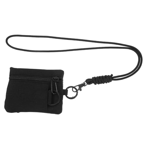 SAFIGLE Multifunktionale Kopfhörerbeutel Hängende Handtasche Für Den Außenbereich Aufhängender Aufbewahrungstasche Schlüsseltasche Kleine Beuteltasche Hangsack Im Freien Nylon Schwarz von SAFIGLE