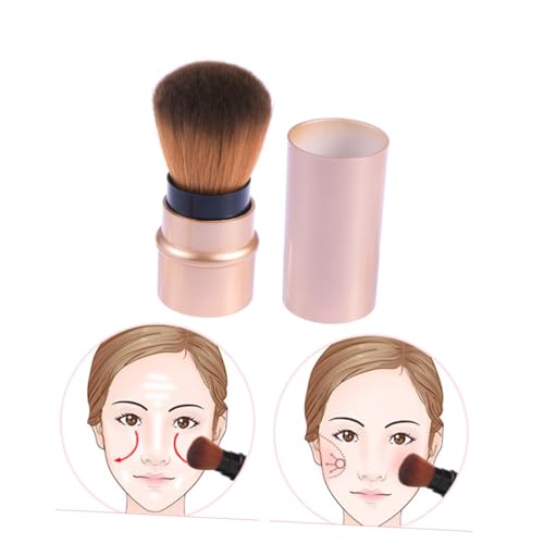SAFIGLE Multifunktionaler Mini rougepinsel Retraktierbar für Puder und Mineralfoundation Weiche Synthetikborsten Tragbar für Damen Make up Gesicht Make up pinsel von SAFIGLE