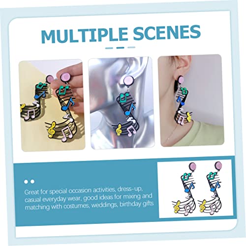 SAFIGLE Musiknoten Ohrhänger Material Extravaganter Stil Kreative Drop Ohrringe Damen Festival Party Schmuck von SAFIGLE