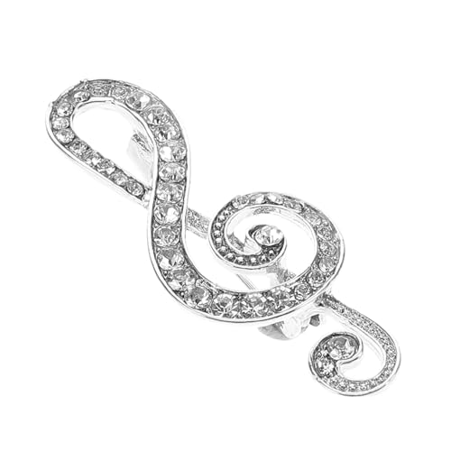 SAFIGLE Musiknotenbrosche Musiknadeln Musikinstrument-reversabzeichen Musikstift Notiznadel Brosche Mit Musikmotiv Anstecknadel Für Musikinstrumente Strassbroschen Legierung Silver von SAFIGLE