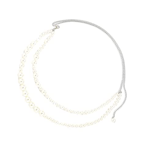 SAFIGLE Nachahmung Taillenkette für Frauen Verstellbarer Perlengürtel für Kleider Robustes Material für Partys Fotoshootings Eleganter Modeschmuck SAFIGLE Nachahmung Taillenkette für Frauen Verstellbarer Perlengürtel für Kleider Robustes Material für Partys Fotoshootings Eleganter Modeschmuck von SAFIGLE