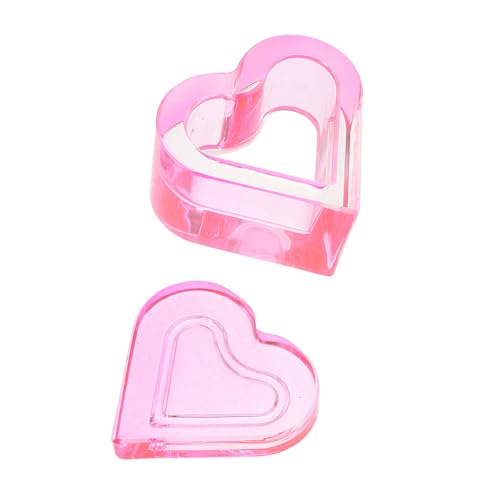 SAFIGLE Nagelkunst Pinselbecher Nagel Dappenschale Kristall Herzschale Monomerhalter Acryl Flüssigkeitshalter Nagel Monomerschale Dappenschale Mit Deckel Nagellack Organizer von SAFIGLE