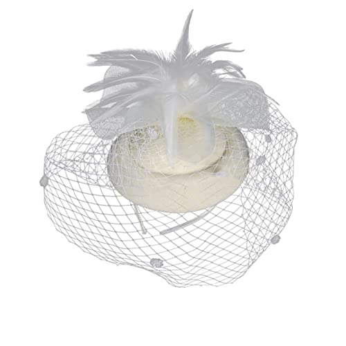 SAFIGLE Netz Garn Haarband Mit Verzierung Für Frauen Hochzeitskopfschmuck Brautkopfschmuck Dekorativer Stirnband Haar Zubehör Für Partys Und Bankette von SAFIGLE