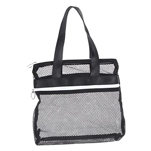 SAFIGLE Netz-Strandtasche Mit Mehreren Taschen Für Junge Mädchen Zum Muschelsammeln Tragbarer Kulturbeutel Aus Mesh-Nylon Für Reisen Camping Und Schwimmen Atmungsaktive Kosmetiktasche von SAFIGLE