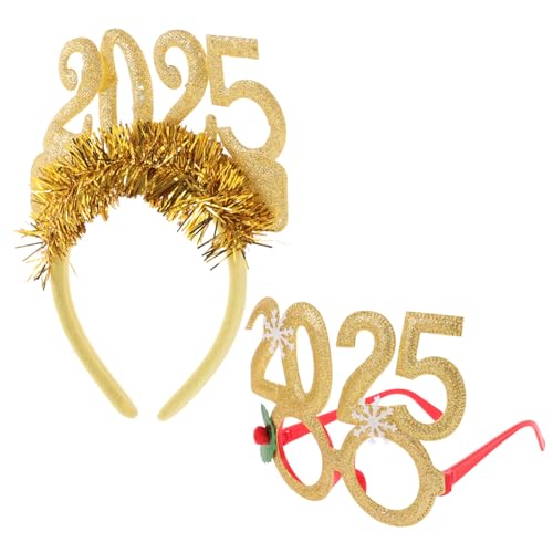 SAFIGLE Neujahrs-stirnband Party-kopfbedeckung Neujahrs-haarband Stirnbänder Für Erwachsene Stirnband Mit Brillen-topper Wiederverwendbar Für Cosplay Und Feiern von SAFIGLE