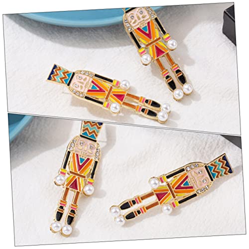 SAFIGLE Nutcracker Ohrstecker Metall Cartoon Ohrringe Leicht Weihnachten Festival Schmuck Damen Teenager Alltag Party von SAFIGLE